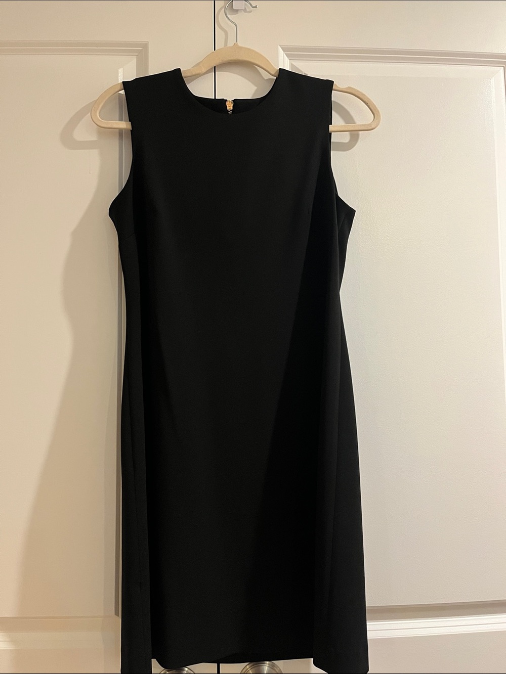 Classic Black Sleeveless Shift Dress - Women